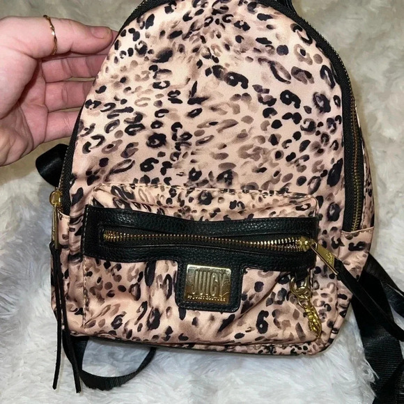 Juicy Couture Cheetah Print / Leopard Small Backpack Purse - Picture 3 of 5